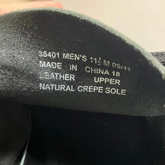 Clark’s‎ Wallace Desert Chukka Boots Black Leather Men’s Size 11.5M - Picture 7 of 9